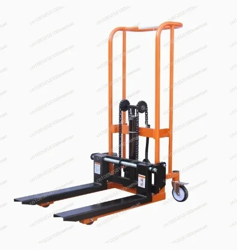 200Kg Load-Bearing Forklift Portable Manual Handling Stacker Light And Small Household Lift Truck Folding Flat Tiger Cart