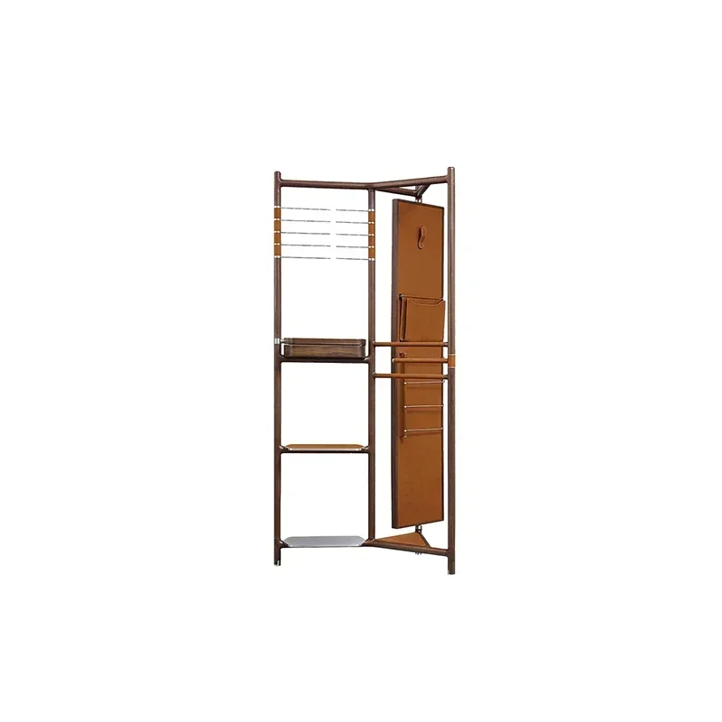 

Colgador de ropa para el hogar de madera de nogal, diseñador moderno y minimalista, dormitorio, piso a piso