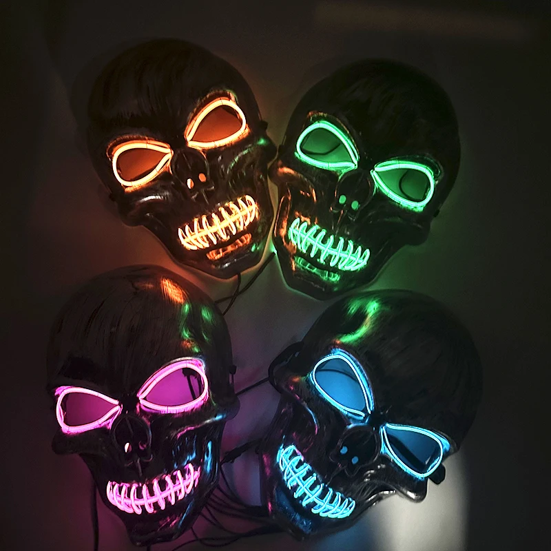Halloween Skull Skeleton Head - đánh giá và giá Led Purge Mask Halloween