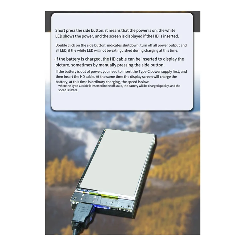 5.5 Inch Display Mobile Power 1080P Display Built-In 8000Mah Lithium Battery Support Battery Mobile Phone Fast Charging