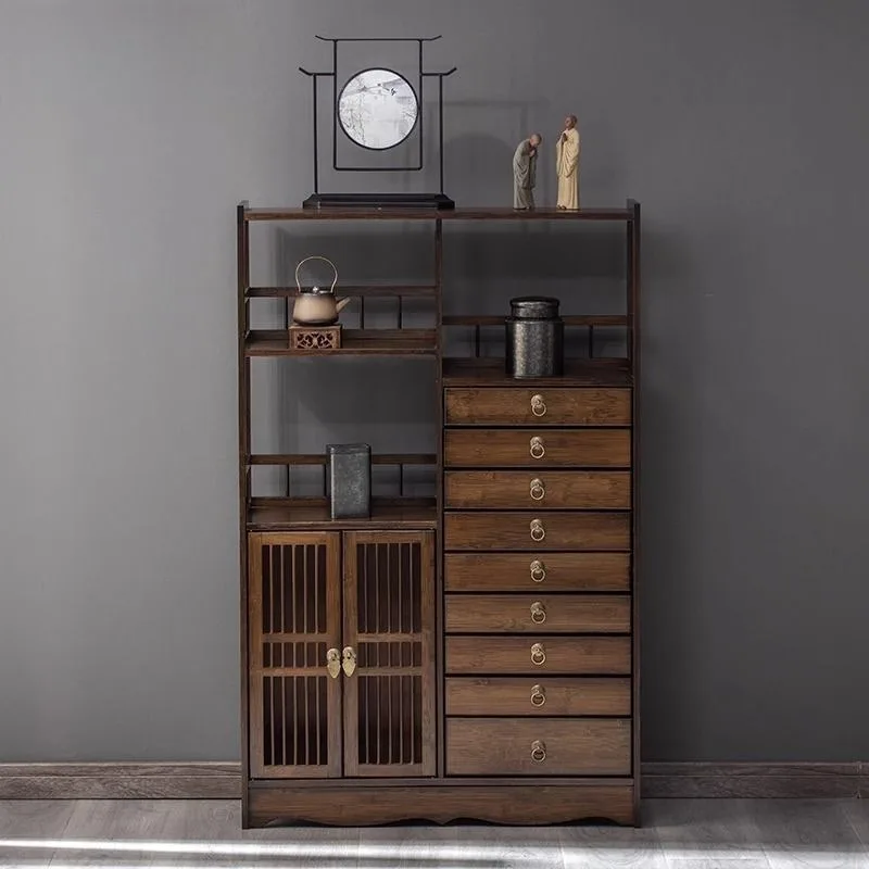 Multi-layer tea rack, tea cabinet, shelf cabinet, Duobao Pavilion storage, storage display cabinet, Bogu rack, floor-to-ceiling