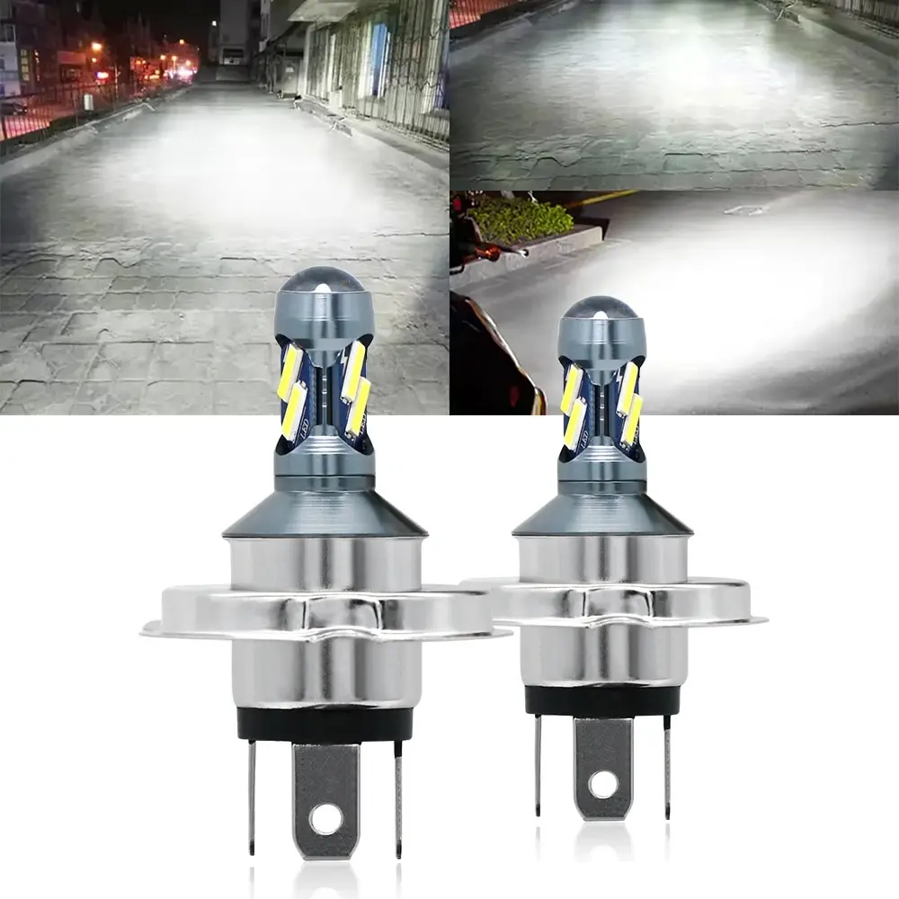 Motorcycle Light Headlight LED Bulb H4 H6 P15D BA20D Bulb Super Bright 360° Irradiation Without Blind Area Lamp Bulb For Moto