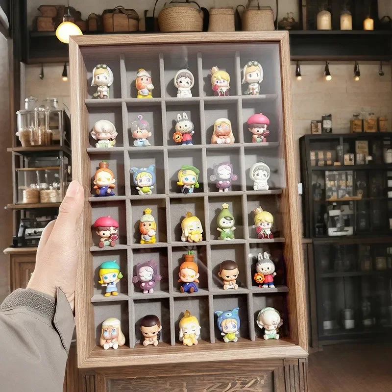Acrylic Storage Box  Food Toy Display Stand Transparent Container Small Adorable Grains Storage Suitable for PopMart