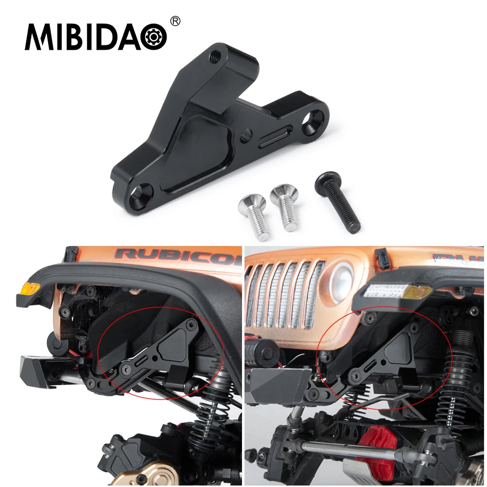 MIBIDAO CNC Aluminum Alloy Panhard Mount for Axial SCX10 III AXI03007 Jeep Wrangler 1/10 RC Crawler Car Model Upgrade Parts