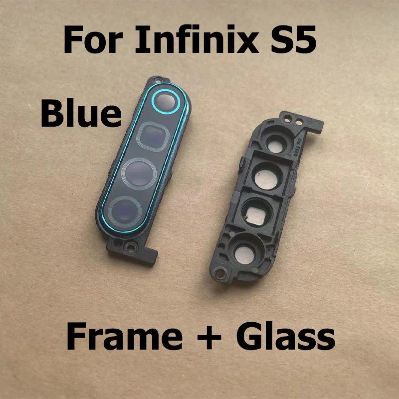 Rear Camera GlassLens With Frame For Infinix S5 Pro Housing Back Camera Glass Lens With Cover Frame Holder X652 X660 X660C X660B