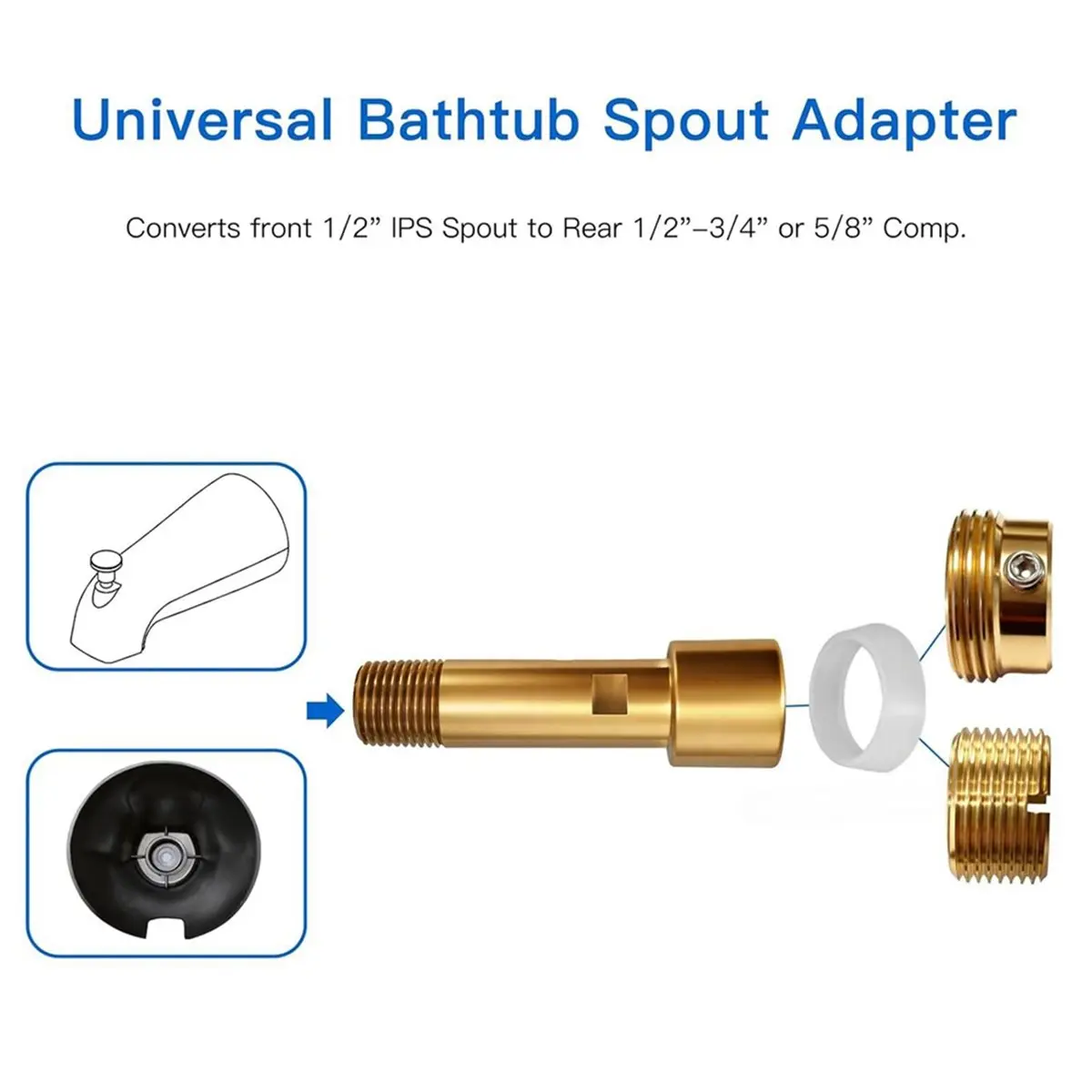 

Адаптер для сливного крана, подходит для труб 3/4" IPS и 1/2" IPS, для медных труб 1/2", комплект для дивертерных и бездивертерных систем.