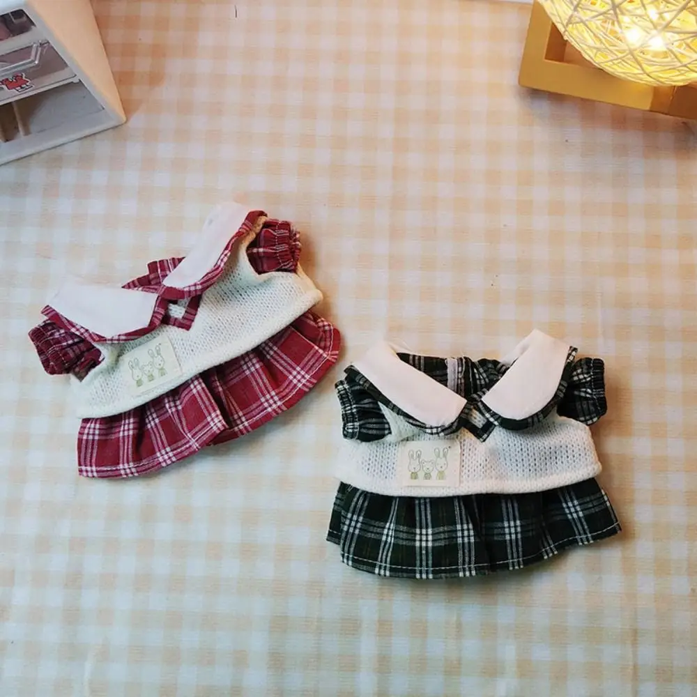 Replaceable 20cm Cotton Doll Clothes Two-piece Set Dress Up No Attribute Doll Dlothes Lovely Clothes Vest Jk Skirt Two-piece Set