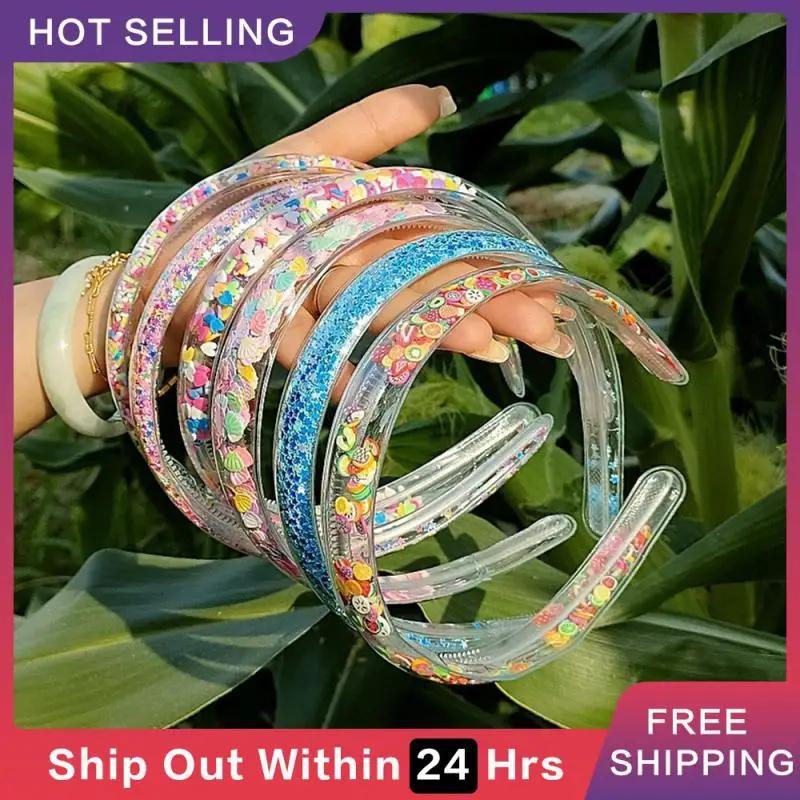 Teethed Anti-slip Headband Unique Design Fashionable Glitter Sequin Hair Accessories Shiny Hair Accessories Hairband Anti-slip