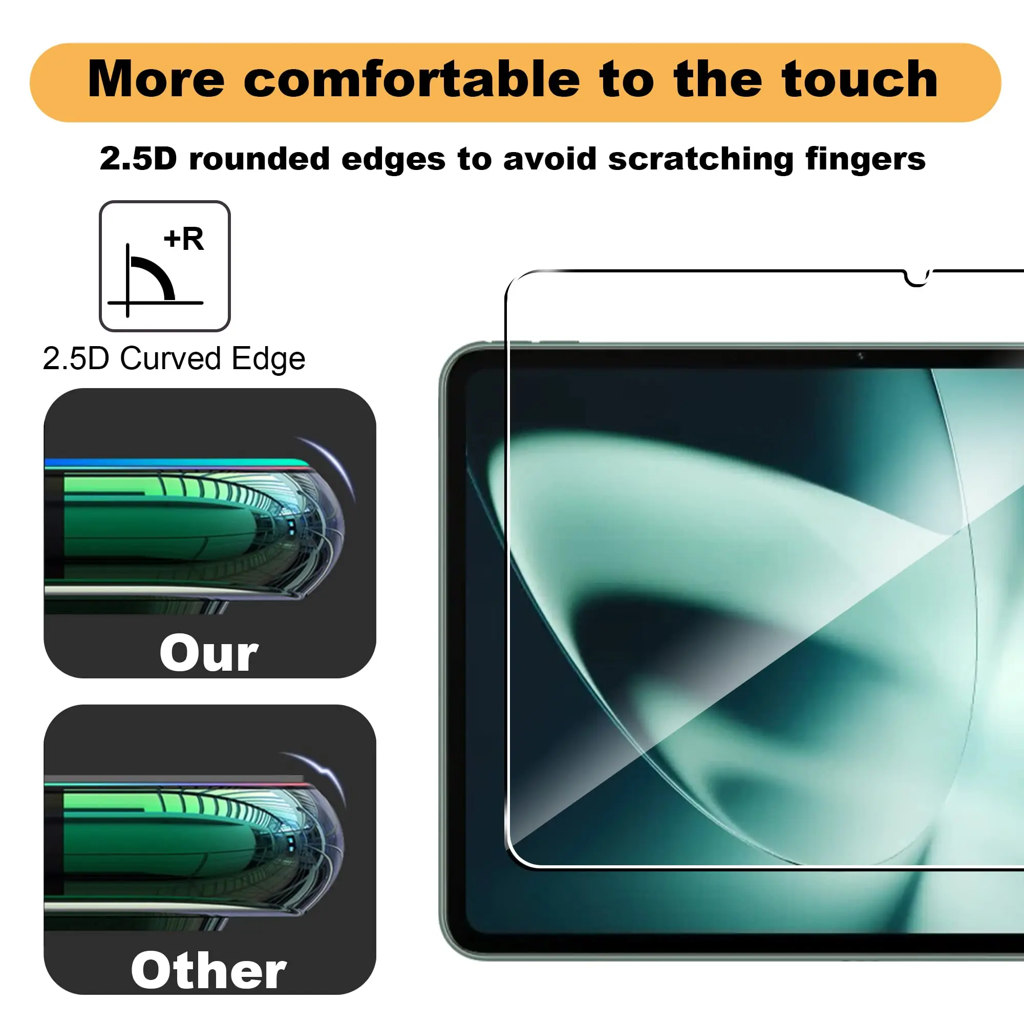 Screen Protector for OnePlus Pad / OPPO Pad 2 (11.61") Anti-Scratch 9H Hardness Tempered Glass for OPPO Pad 2/OnePlus Pad 2023