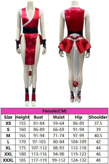 Mai Shiranui Cosplay Women Red Sexy Cheongsam Dress Game Street Costume Outifit Disguise Female Adult Halloween Carnival Suit