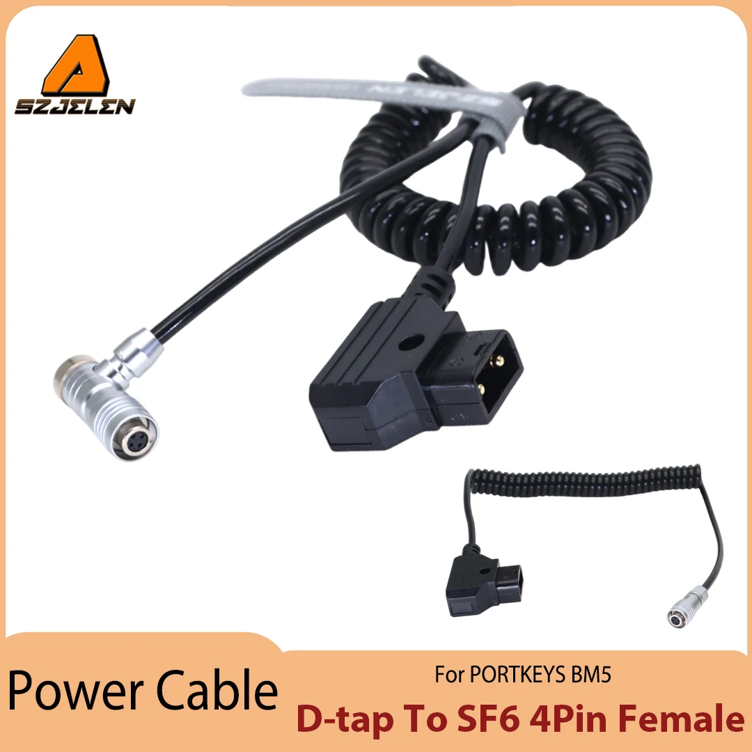 New Arriving D-tap to SF6 4Pin Female Power Cable For PORTKEYS BM5 Monitor Power Coiled Cable
