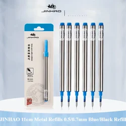 JINHAO 11cm Metal Refills 0.5/0.7mm Blue/Black Roller Ballpoint Pen Business Ball Pen Refills Office School Supply Stationery