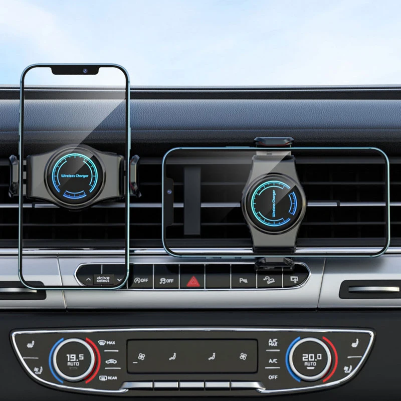 شاحن سيارة لاسلكي مع حث بالأشعة تحت الحمراء ، T3 تلقائي ، مشبك تلسكوبي ، حامل هاتف ، حامل سيارة ، ملحقات سيارة