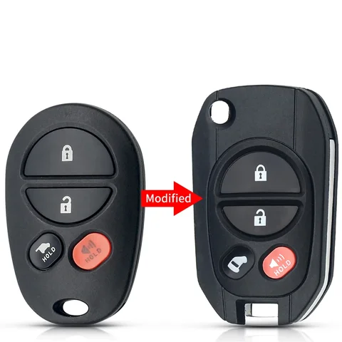 Запасной чехол KEYYOU для дистанционного автомобильного ключа, модифицированный флип-чехол с 3 кнопками, чехол для Toyota Tacoma HIGHLANDER SEQUOIA Sienna, Tundra