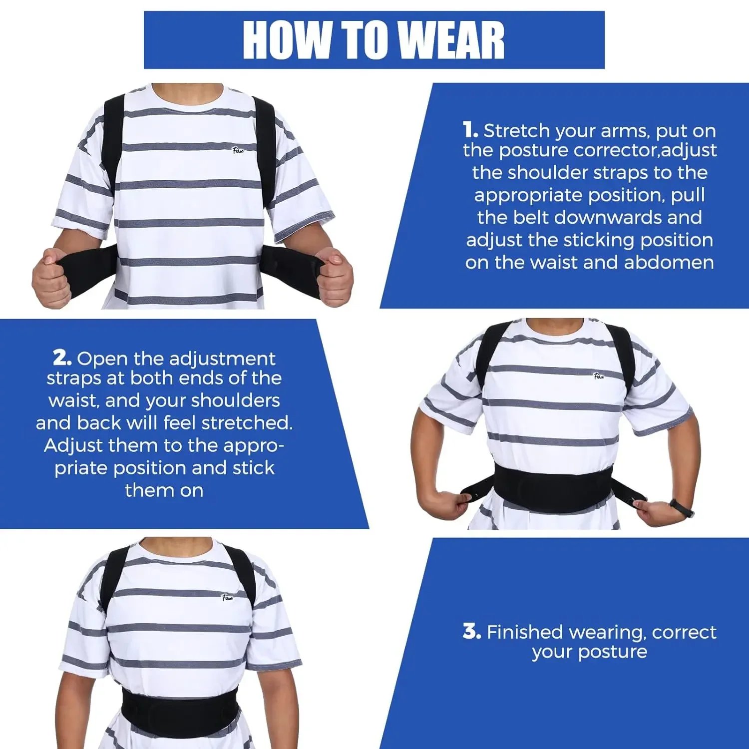 Posture Corrector for Women & Men,Back Brace,Back Straightener,Neck Hump Spine Corrector,Full Back Support Posture Brace