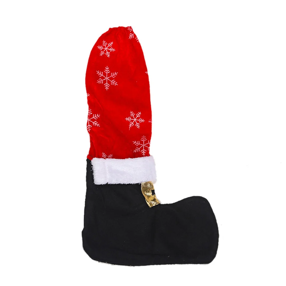 Fundas para patas de silla con estampado de copos de nieve de Navidad, fundas para pies de mesa de tela, Protector de muebles, suministros de decoración para fiesta para el hogar, 4 Uds.