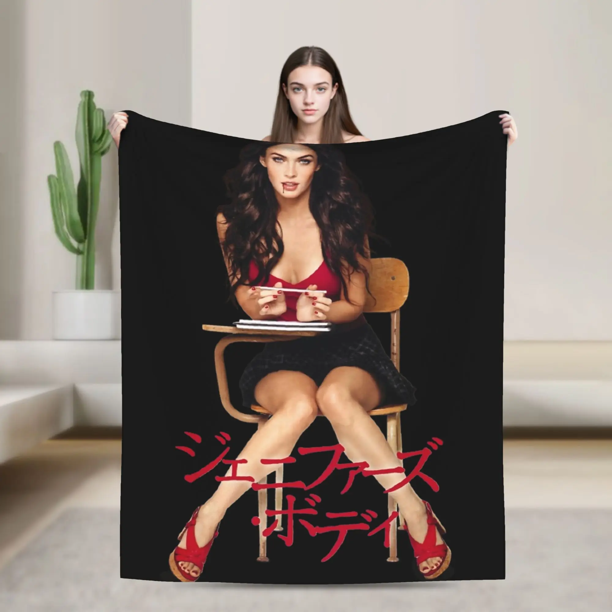 Japanese  Jennifer's Body  Megan Fox Blanket Cover Fleece  Ultra-Soft Throw Blankets for Bedding Couch Bedspread