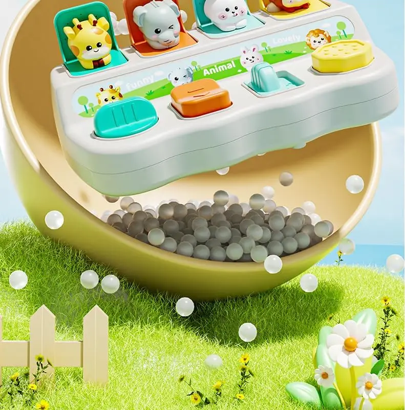 Zabawki Montessori typu pop-up ze zwierzętami i pudełka edukacyjne - rozwijają logikę i umiejętności motoryczne. Idealne na prezenty urodzinowe dla dzieci.