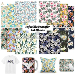 Lucky Goddness Plant Green Leaf Transfer Ink 1 Pcs 12x12 IN Flower Sublimation Transfer Paper Ink for Heat Press T-Shirts Mugs