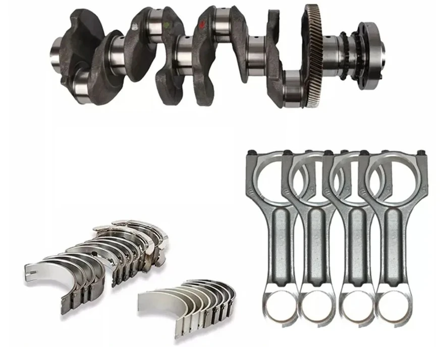 العمود المرفقي للمحرك مع مجموعة قضيب توصيل محمل الأسنان تناسب 2.0 لتر لسيارات BMW X1 X3 120d 318d 320d 520d N47 N47D20D 2.0L L4 ديزل