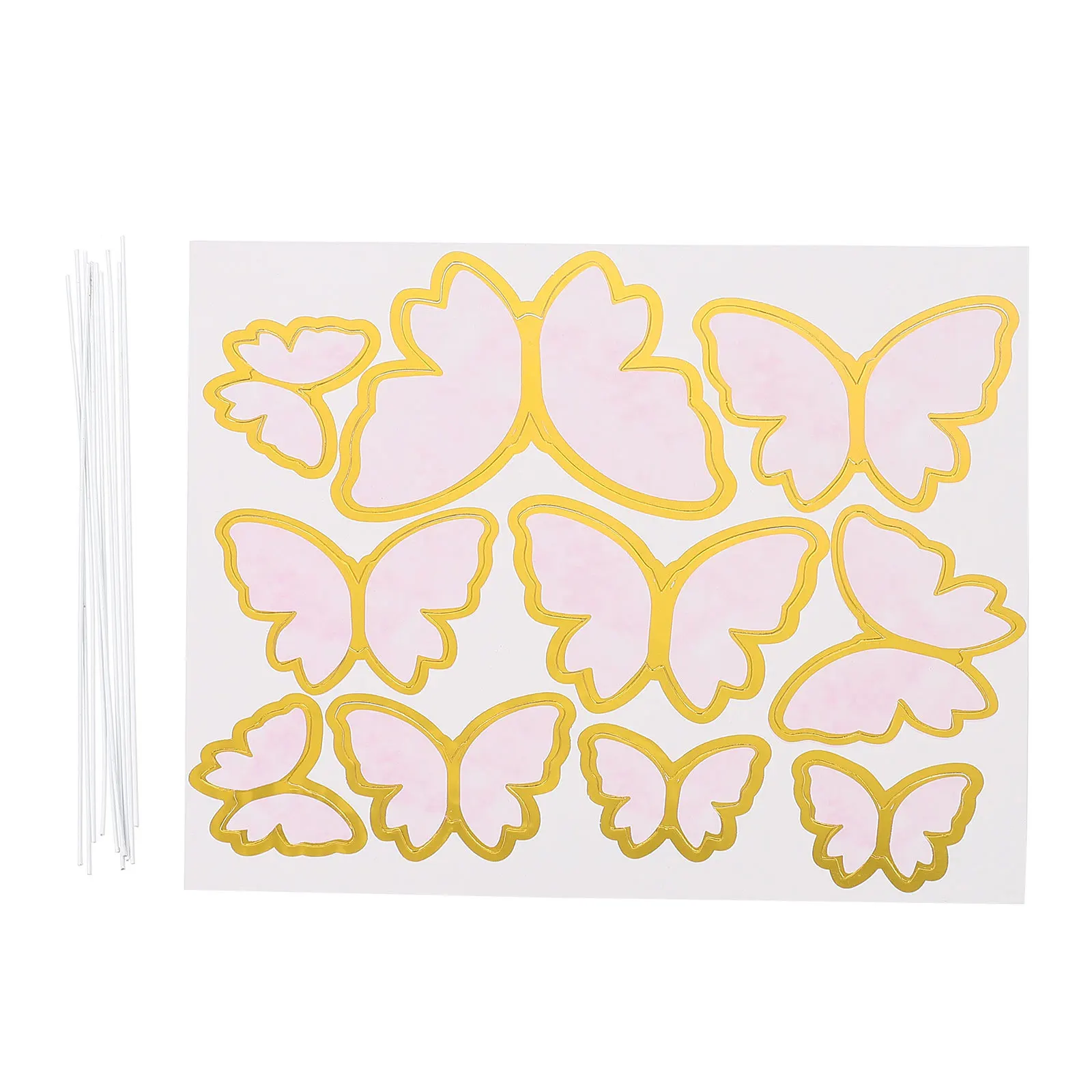 

10Pcs Cake Butterflies Topper Creative Decorative Birthday Party Cake Ornament Dessert Accessories Dessert Topper