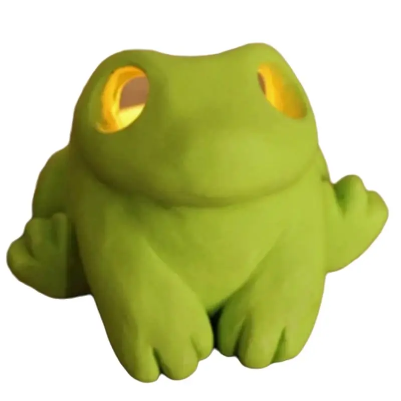 J1UL1N Frog Candle Holder Table Centerpiece Decor Big-Eyed Frog Candlestick Holder Tabletop Tea Light Candle Stand