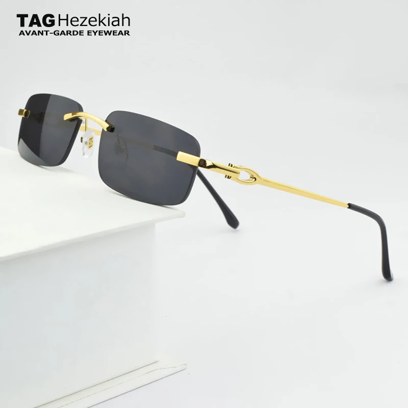 

2025 vintage Sunglasses Men Women Titanium Retro Frameless Sunglass Driving Sun glasses Fashion UV400 Female Glasses T3603466