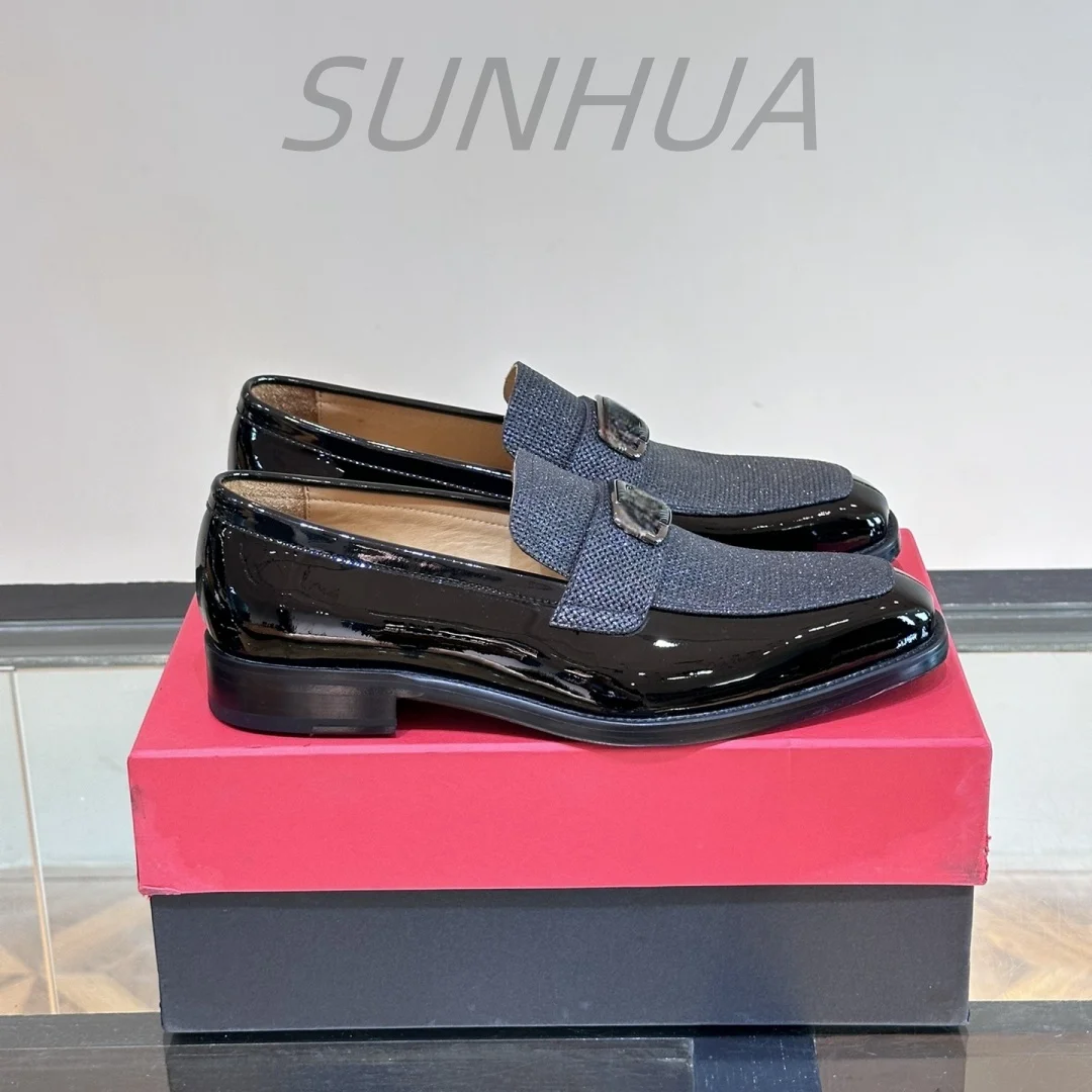 Luxury Brand Men's Fashion Genuine Leather Loafers Classic Elegant Gentleman Shoes Perfect for Business and Casual Occasions