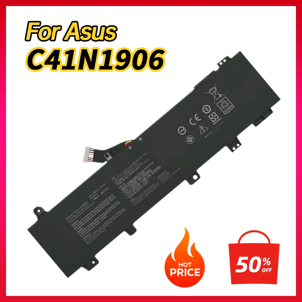 100% NEW C41N1906 Battery For Asus Rog GA551QS GX550LWS GX550LXS GX551QM/QS TUF506QR FA506QR FA706QR FA706QM TUF566QM TUF766QR