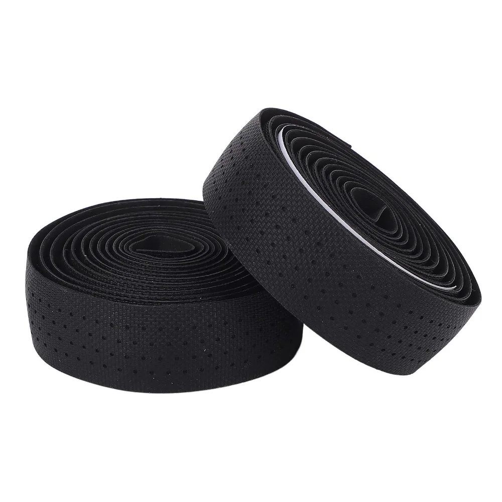 2pcs Silicone + EVA Bike Handlebar Tape Soft Shock Absorbing Bicycle Handlebar Tape Easy To Install Bar End Plugs Included