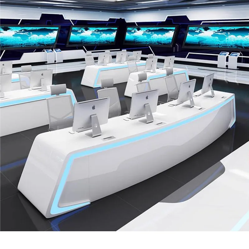 

*Modern Design Technological Center Dispatch Monitoring Console Curved Central Control Room Work Counter Desk