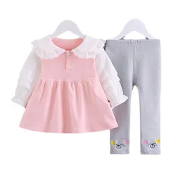 New Spring Autumn Baby Girls Clothes Children Long Sleeved Dress Pants 2Pcs/Sets Toddler Fashion Casual Costume Kids Tracksuits