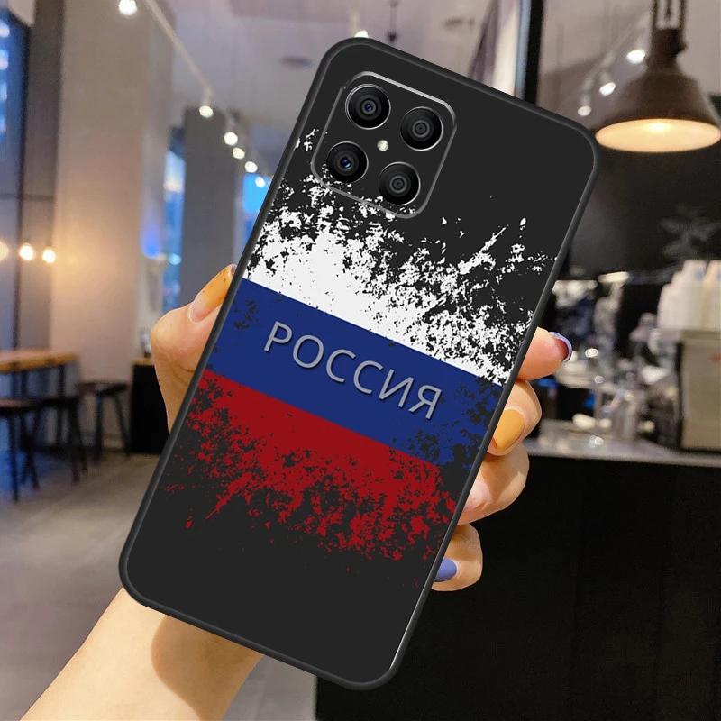 حافظة علم روسيا لهاتف Honor Magic 7 5 6 Pro لهاتف Honor 200 400 Lite 50 70 90 X8a X8b X9 X9a X9b X9c