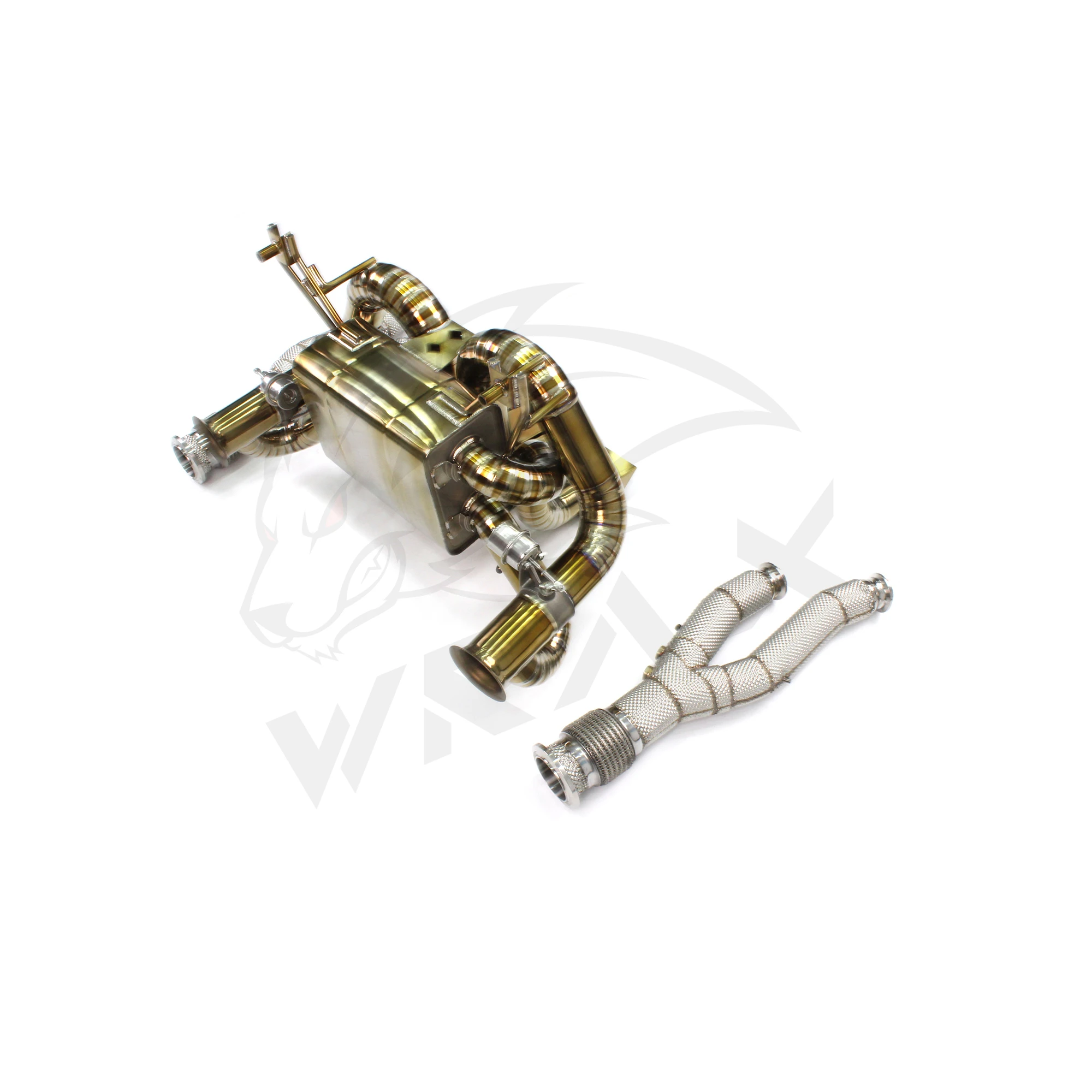 WRAX Agresywny Dźwięk Tytanowy Catback + Downpipe ze Stali Nierdzewnej SS304 z Osłoną Termiczną Układ Wydechowy do Lamborghini Aventador SV LP750-4 2015-2017