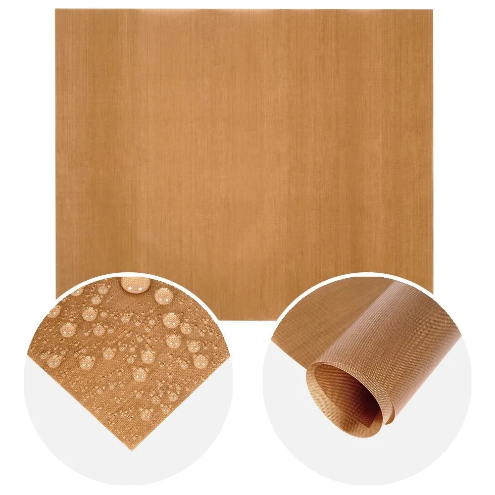 Teflon bakmat, 40 x 33 cm, herbruikbaar, bestand tegen hoge temperaturen, ideaal voor het bakken van taarten, koekjes, pizza en groenten, voorkomt dat voedsel aan de bakmat blijft plakken, gemakkelijk