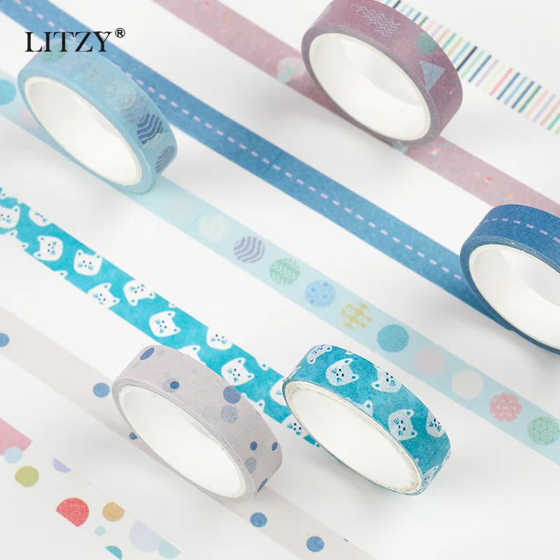 Japanese Stationery DIY Diary Decoration Washi Tape Set Scrapbooking Adhesive Masking Tape for School Office Supplies 4pcs/lot