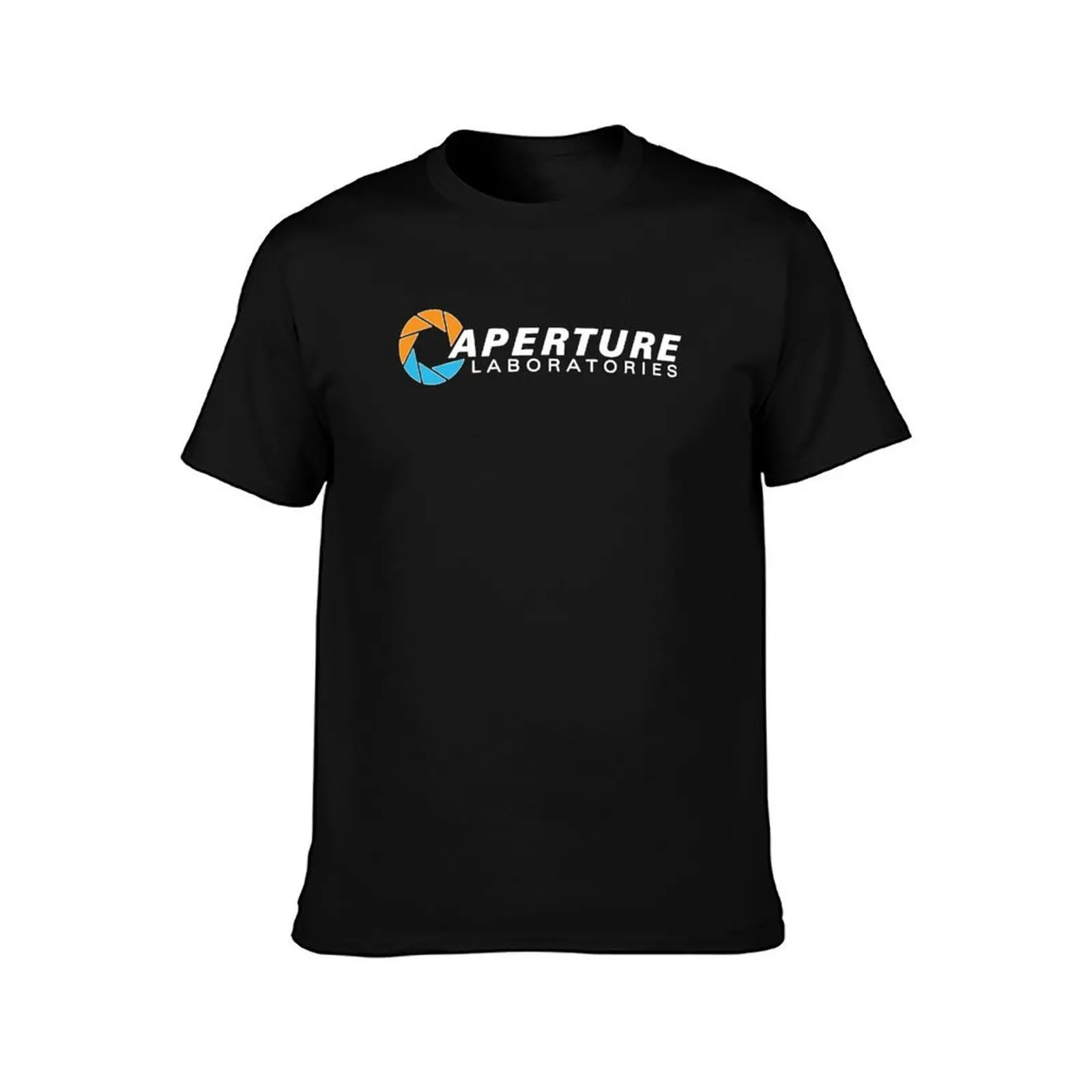 Portal Aperture Science Logo Colors 1 T-Shirt, Summer Casual Cotton Tee, Oversized Streetwear Tops, Vintage Graphic Print