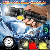 1/2PCS COB LED Multi-Function Flashlight With Side Rechargeable Light USB Charging Adjustment Portable Outdoor Camping Flashligh