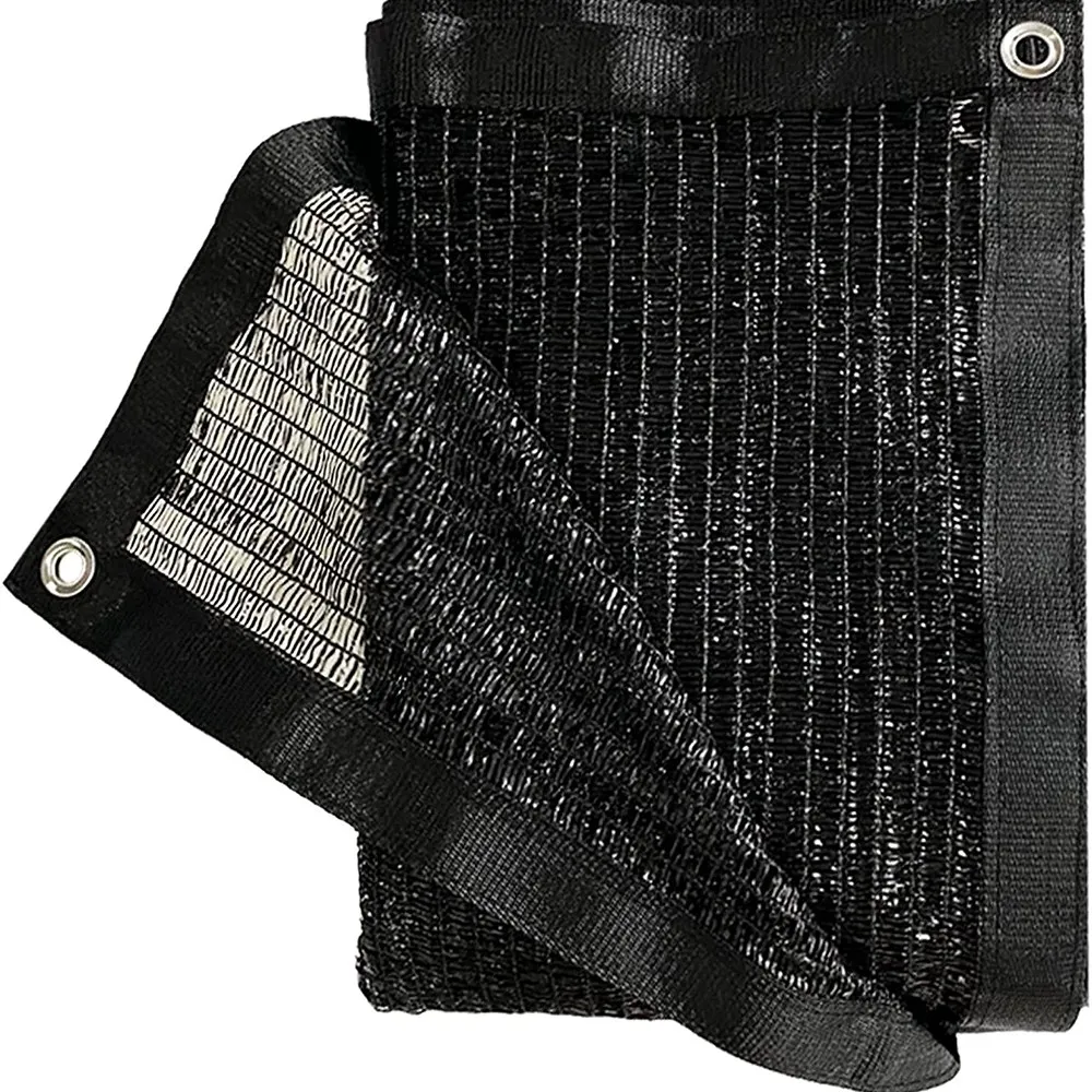 

50% Black Shade Cloth 10Ft X 15Ft Taped Edge With Grommets Sun Net Mesh For Garden Patio Backyard