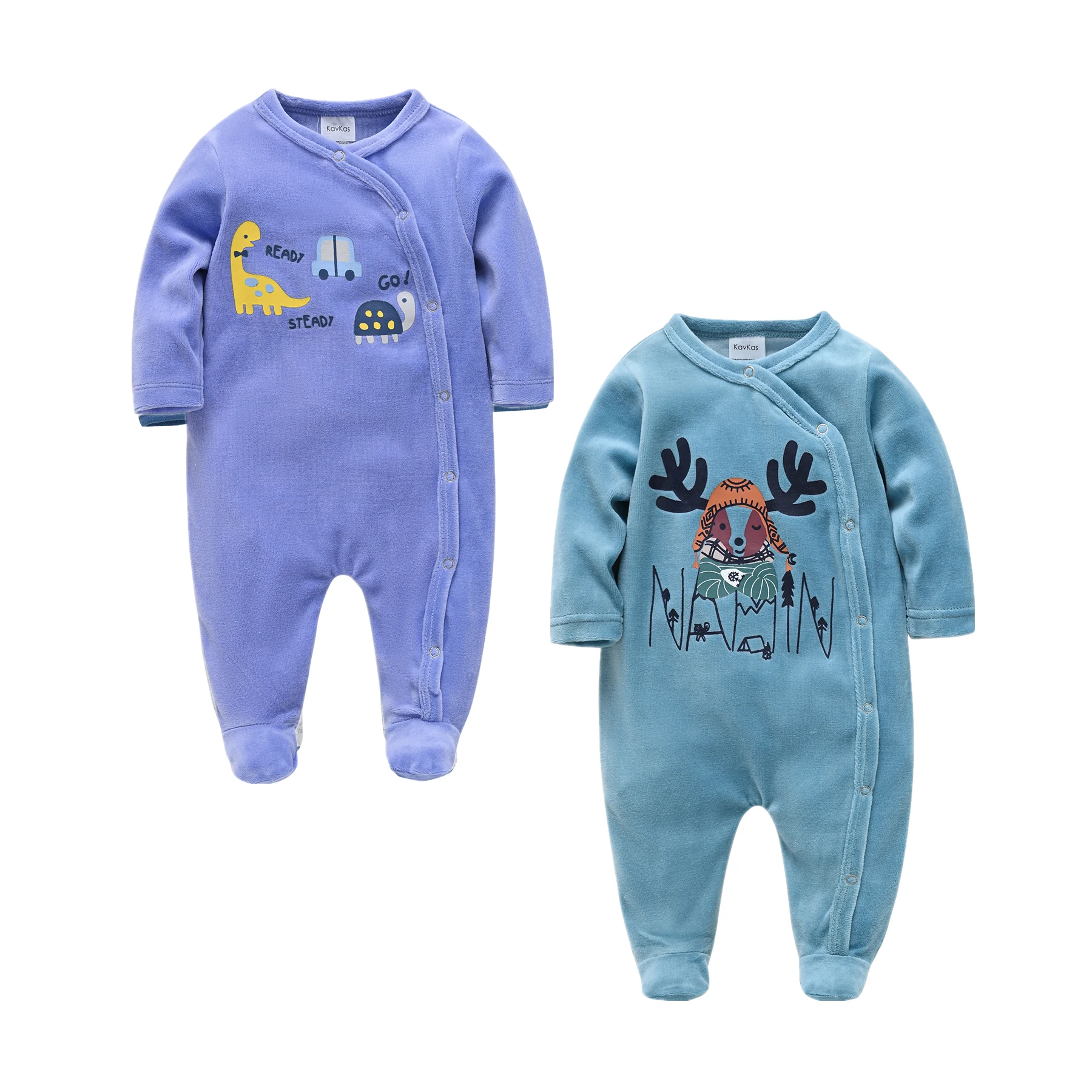 Newborn Baby Pajamas Animal Cartoon Onesie One Piece Jumpsuits Kids Overalls Boys Sets Girl Autumn Winter Sleepwear Christmas