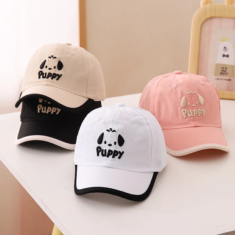 

Cute Puppy Baby Baseball Cap Summer Quick Dry Sun Hat for Toddler Boy Girl Solid Color Cartoon Kids Boy Girl Sport Hats