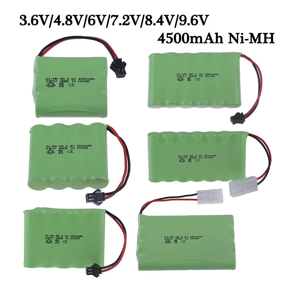 3.6V/4.8V/6V/7.2V/8.4V/9.6V 4500mah NI-MH AA 3000mah akumulator do zdalnie sterowanych zabawek elektryczny samochód SM wtyczka