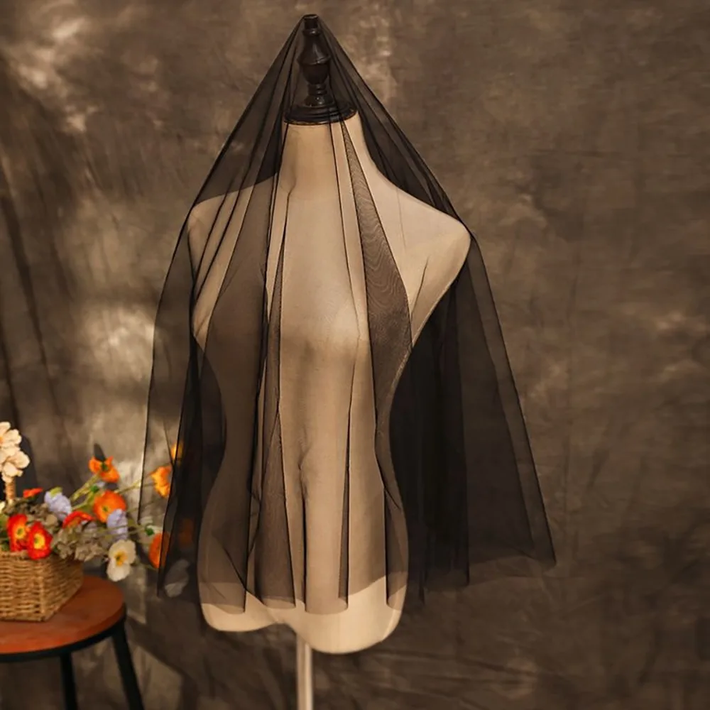 

New Single Layer Bridal Veil White Simple Elegant Wedding Veil Long Wedding Accessories