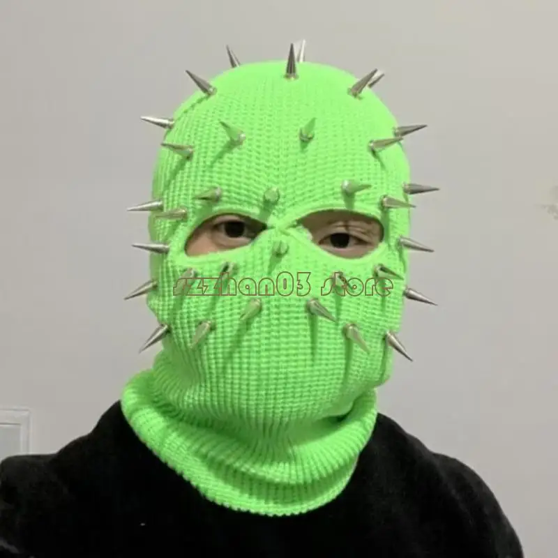 367C قبعة الشتاء الدافئة قبعة متماسكة قبعة للجنسين برشام بالاكلافا قبعة أغطية الرأس الناعمة #3