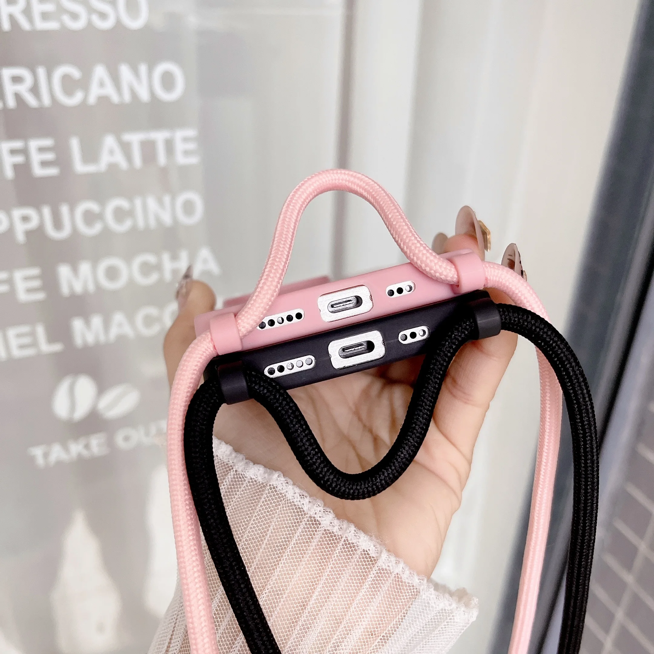 Crossbody Lanyard Strap Rope Case For iPhone 18 16 15 14 Plus 17 13 12 11 Pro XS Max Air XR 17e 16e Necklace Adjustable Cover