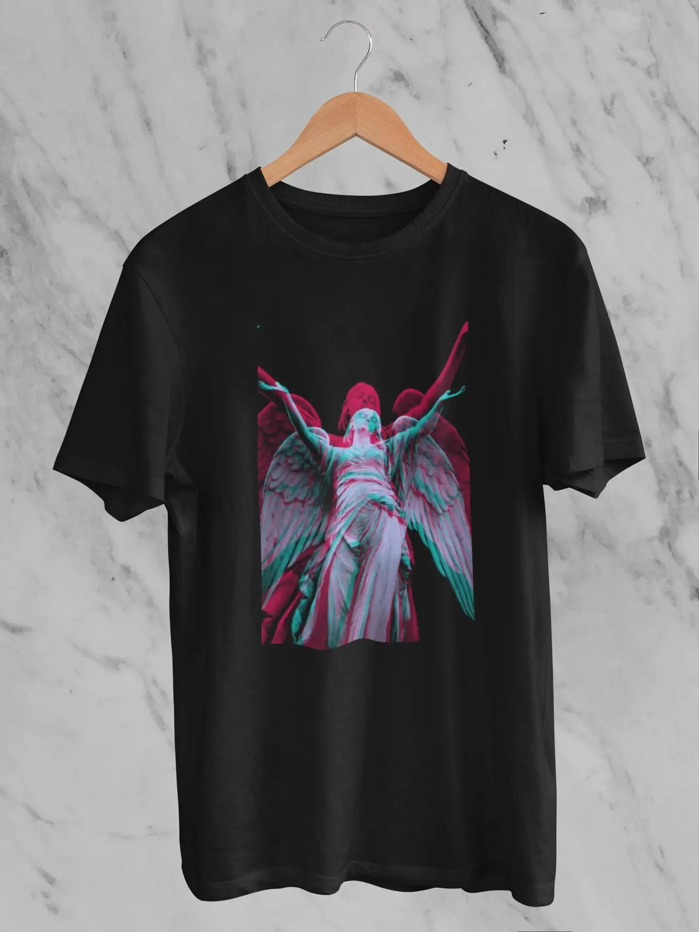 

Angel Of Love Waporwave Эстетическая мужская хлопковая модная футболка Топ