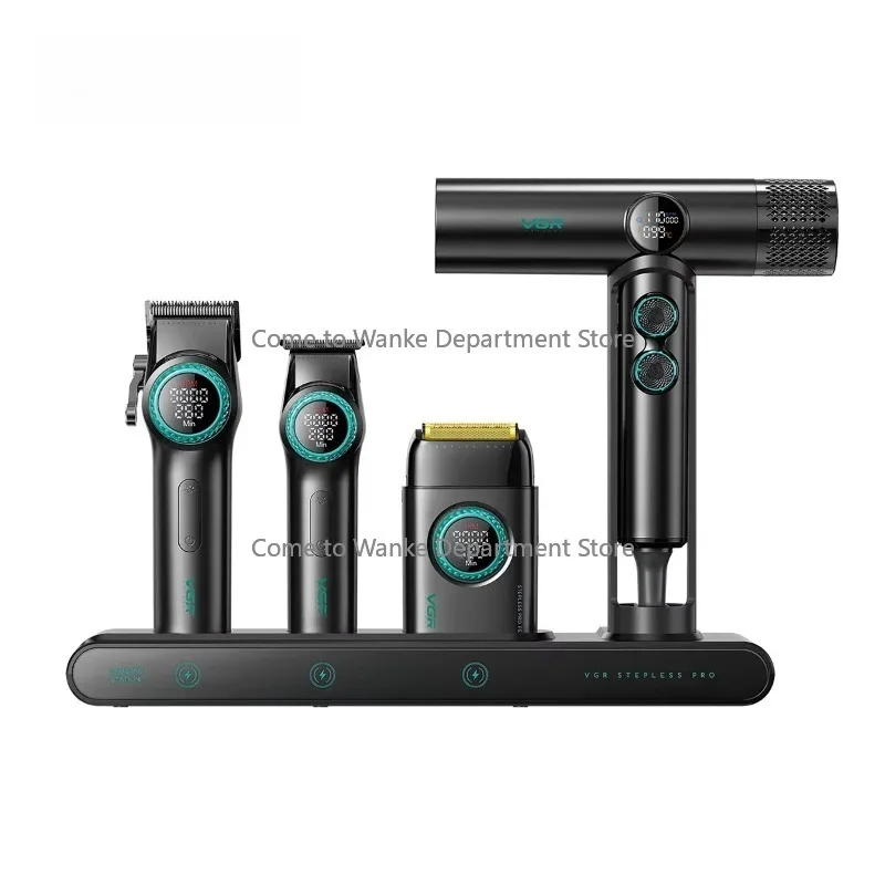 Professional Barber In-1 Combination BLDC High Speed Hair Dryer 9000 Rpm Fader Trimmer Hair Cut Machine for Stylists