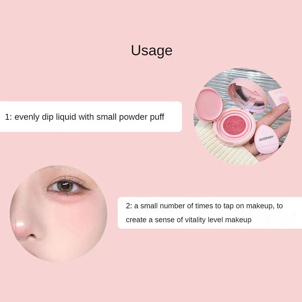 Lazy Blush Simple And Convenient Highlight Brightening Air Cushion Nature Female Face Makeup Single Color Blush Cushion Blush