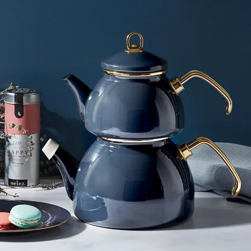 Roe Retro Enamel Anthracite Teapot