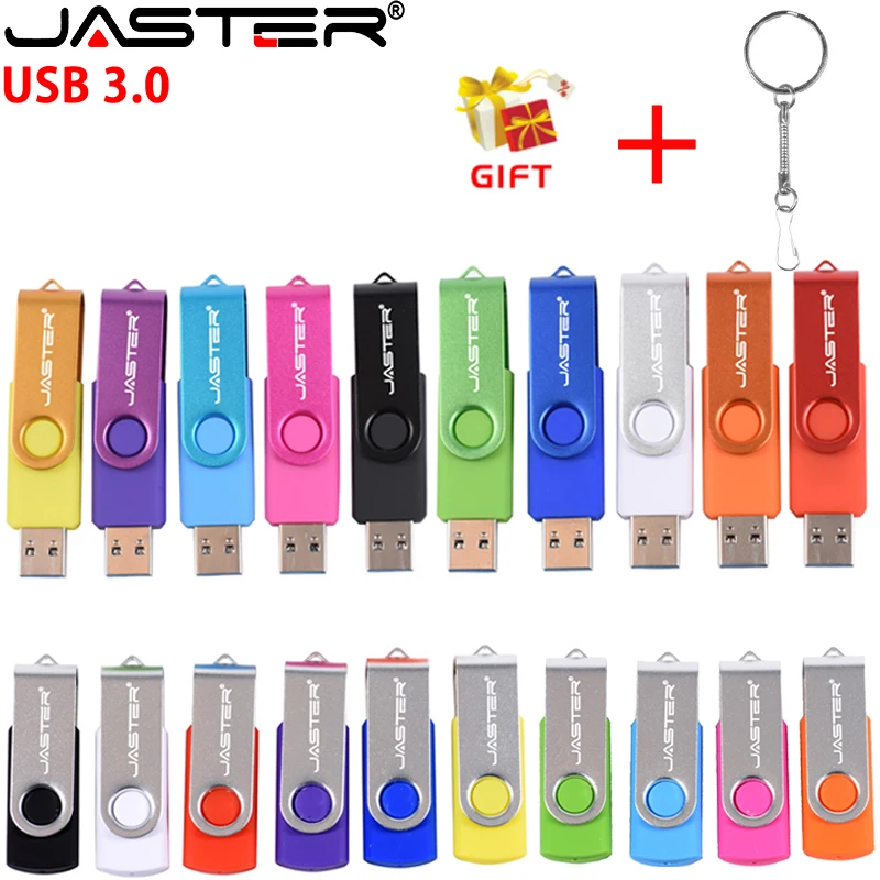 

Free Key Chain USB 3.0 Flash Drive 128GB Colorful Pen Drive 64GB Rotatable Memory Stick 32GB Real Capacity USB Stick 16GB 8GB